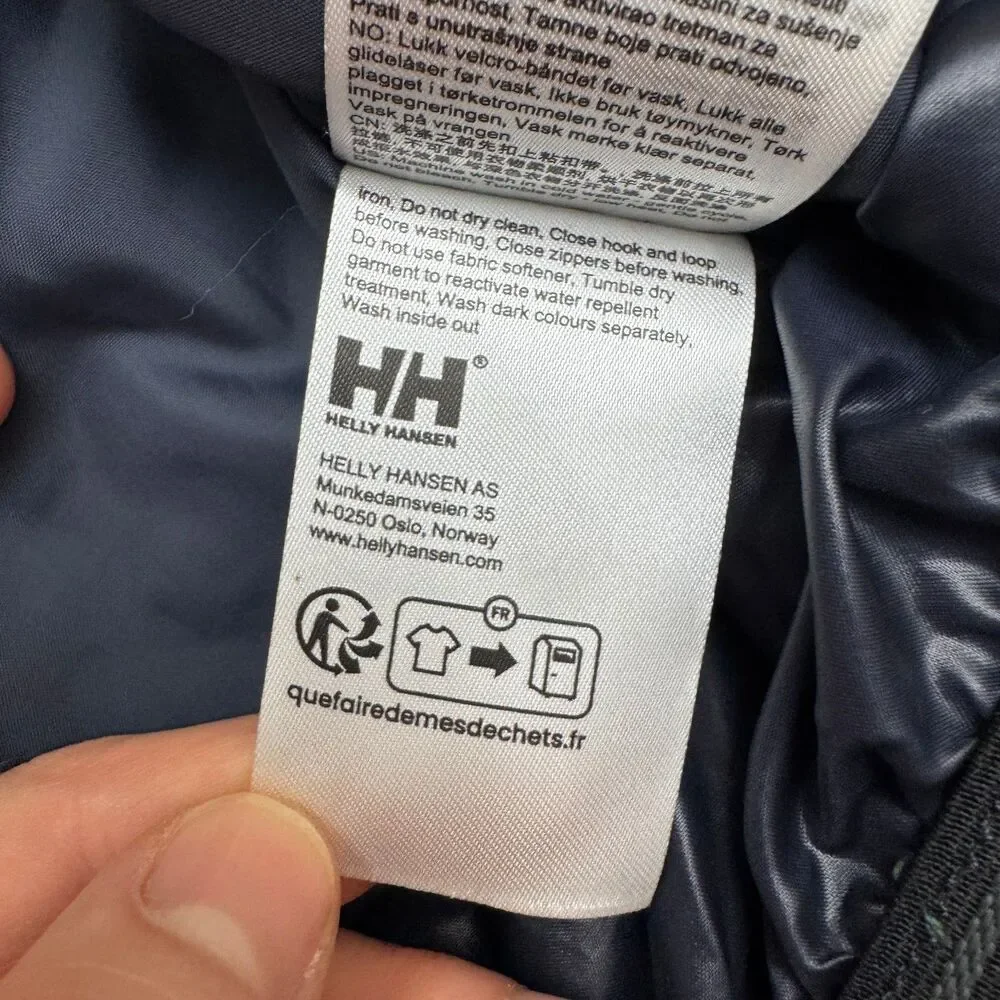 Helly Hansen Tech Primaloft Full Zip Hoodie Ski Snow Jacket Youth 12 Blue Winter